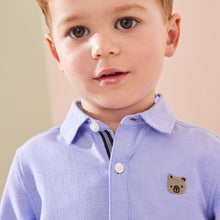 Load image into Gallery viewer, Blue Character Long Sleeve Oxford Shirt (3mths-6yrs)
