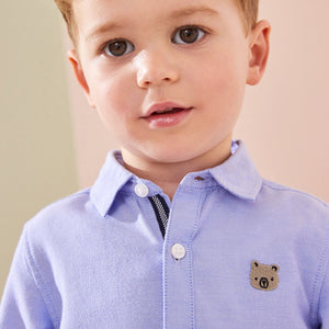 Blue Character Long Sleeve Oxford Shirt (3mths-6yrs)