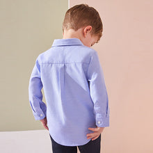Load image into Gallery viewer, Blue Character Long Sleeve Oxford Shirt (3mths-6yrs)
