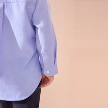Load image into Gallery viewer, Blue Character Long Sleeve Oxford Shirt (3mths-6yrs)
