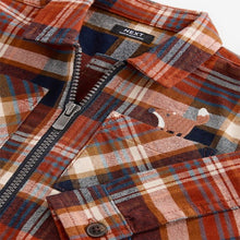 Load image into Gallery viewer, Orange Check Long Sleeve Check 100% Cotton Shirt (3mths-6yrs)
