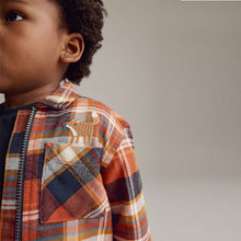 Load image into Gallery viewer, Orange Check Long Sleeve Check 100% Cotton Shirt (3mths-6yrs)
