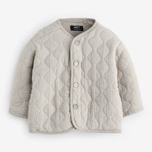 Load image into Gallery viewer, Grey Quilted Bomber Shacket (3mths-6yrs)

