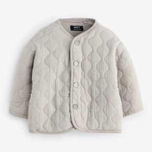 Grey Quilted Bomber Shacket (3mths-6yrs)