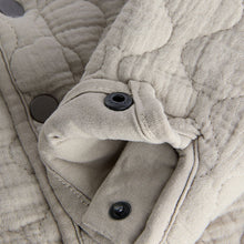 Load image into Gallery viewer, Grey Quilted Bomber Shacket (3mths-6yrs)
