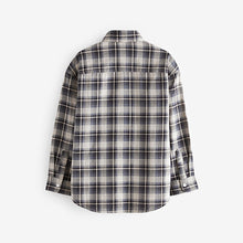 Load image into Gallery viewer, Navy Twill Check Long Sleeve Twill Shirt (3-12yrs)
