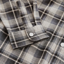 Load image into Gallery viewer, Navy Twill Check Long Sleeve Twill Shirt (3-12yrs)
