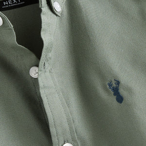 Green Single Oxford Shirt (3-12yrs)
