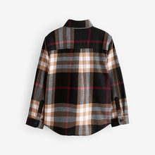 Load image into Gallery viewer, Brown/Cream Check Long Sleeve Twill Shirt (3-12yrs)
