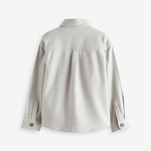 Load image into Gallery viewer, Grey Plain 100% Cotton Overshirt (3-12yrs)
