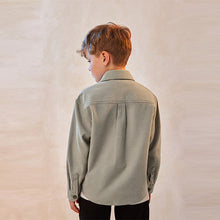 Load image into Gallery viewer, Grey Plain 100% Cotton Overshirt (3-12yrs)
