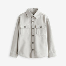 Load image into Gallery viewer, Grey Plain 100% Cotton Overshirt (3-12yrs)
