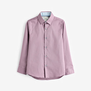 Pink Long Sleeve Smart Trimmed Shirt (3-12yrs)