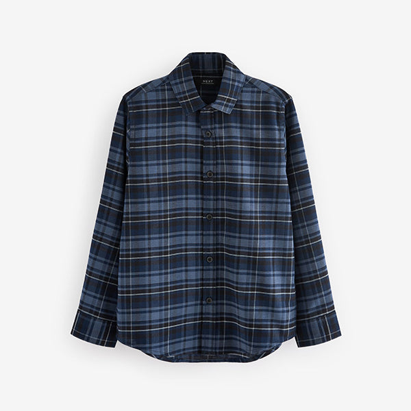 Navy Check Single Oxford Shirt (3-12yrs)
