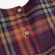 Load image into Gallery viewer, Purple 100% Cotton Check Frill Dress (3mths-6yrs)
