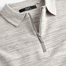 Load image into Gallery viewer, Neutral Long Sleeve Quarter Zip Polo Shirt (3-12yrs)
