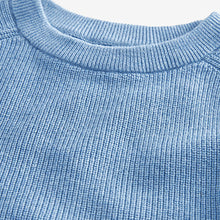 Load image into Gallery viewer, Blue Without Stag 100% Cotton Crew Neck Knitted Jumper (3-12yrs)
