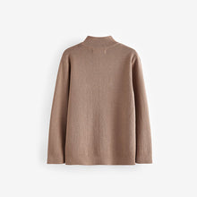 Load image into Gallery viewer, Tan Brown Quarter Zip Jumper (3-12yrs)
