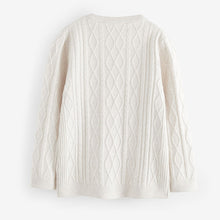 Load image into Gallery viewer, Ecru Cream Cable Knit Jumper (3-12yrs)
