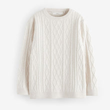 Load image into Gallery viewer, Ecru Cream Cable Knit Jumper (3-12yrs)

