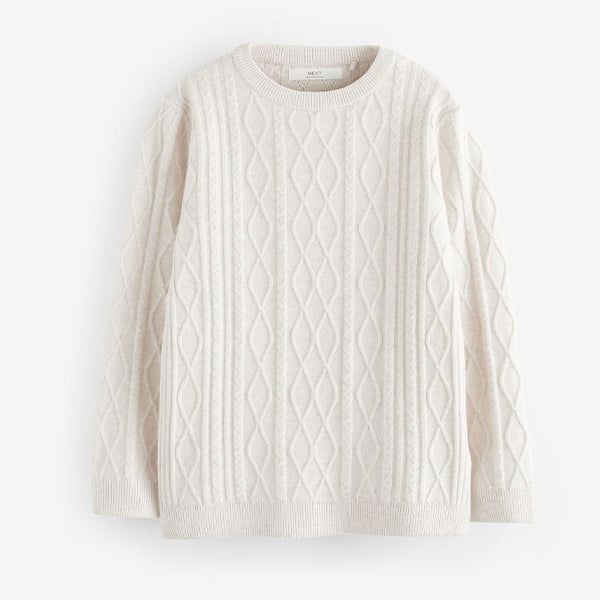 Ecru Cream Cable Knit Jumper (3-12yrs)