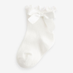 Pink Bow Baby Socks 5 Pack (0mths-2yrs)