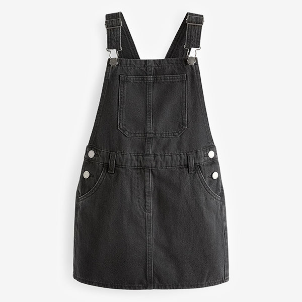 Black Denim Pinafore Dress (4-12yrs)