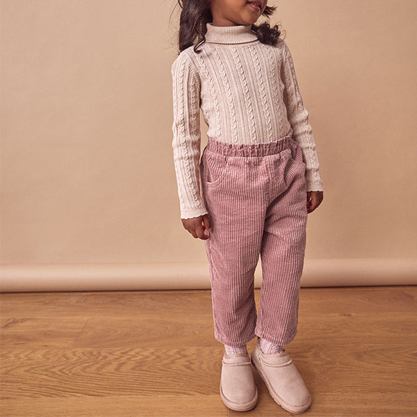 Pink 100% Cotton Cord Trousers (3mths-6yrs)