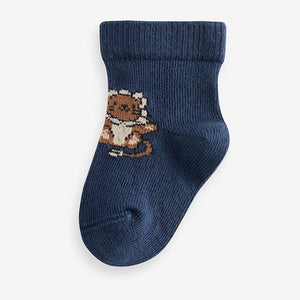 Navy Baby Socks 5 Pack (0mths-2yrs)