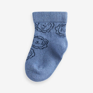 Navy Baby Socks 5 Pack (0mths-2yrs)