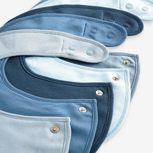 Load image into Gallery viewer, Blue Baby 100% Cotton Bibs 5 Pack
