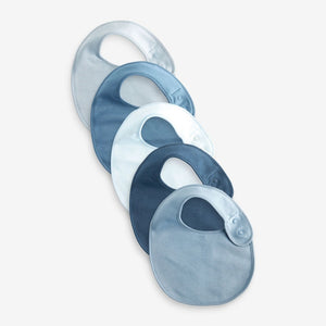 Blue Baby 100% Cotton Bibs 5 Pack