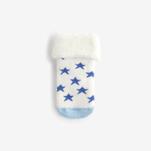 Load image into Gallery viewer, Blue Character Towelling Socks 4 Pack (0mths-2yrs)
