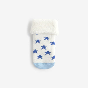 Blue Character Towelling Socks 4 Pack (0mths-2yrs)