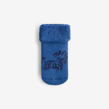 Load image into Gallery viewer, Blue Character Towelling Socks 4 Pack (0mths-2yrs)

