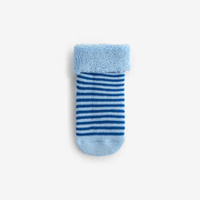 Load image into Gallery viewer, Blue Character Towelling Socks 4 Pack (0mths-2yrs)
