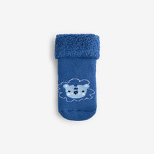 Load image into Gallery viewer, Blue Character Towelling Socks 4 Pack (0mths-2yrs)
