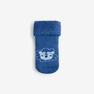 Blue Character Towelling Socks 4 Pack (0mths-2yrs)