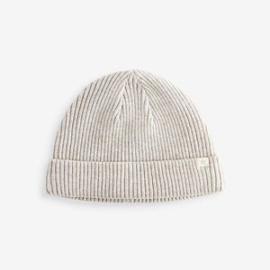 Blue/Grey Baby Beanie Hats 2 Pack (0mths-18mths)