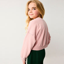 Load image into Gallery viewer, Pink Varsity Graphic 100% Cotton Long Sleeve Sweatshirt (3-12yrs)
