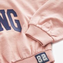 Load image into Gallery viewer, Pink Varsity Graphic 100% Cotton Long Sleeve Sweatshirt (3-12yrs)
