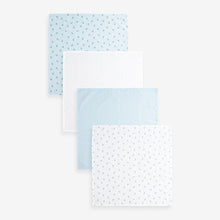 Load image into Gallery viewer, Blue Bear Baby Muslins 100% Cotton Cloths 4 Pack
