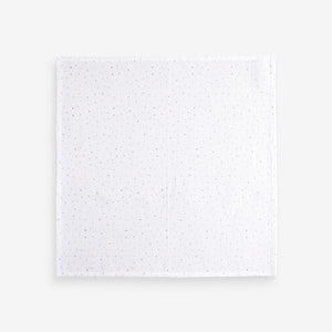 White Delicate Animal Baby Muslins 100% Cotton Cloths 4 Pack