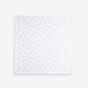 White Delicate Animal Baby Muslins 100% Cotton Cloths 4 Pack