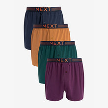 Load image into Gallery viewer, Rich Purple/Bronze Signature Bamboo Boxers 4 Pack
