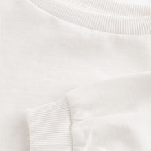 Load image into Gallery viewer, Ecru Print 100% Cotton Boxy Long Sleeve Sweatshirt (3-12yrs)
