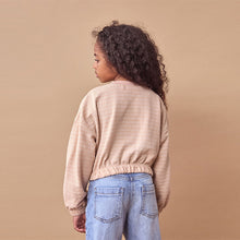 Load image into Gallery viewer, Pink Textured Ruche Hem Long Sleeve T-Shirt (3-12yrs)
