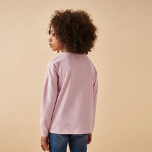 Load image into Gallery viewer, Pink 100% Cotton Sequin Heart Long Sleeve T-Shirt (3-12yrs)
