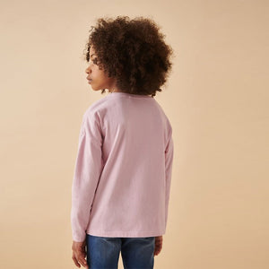 Pink 100% Cotton Sequin Heart Long Sleeve T-Shirt (3-12yrs)