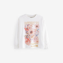 Load image into Gallery viewer, Ecru 100% Cotton Sequin Butterfly Long Sleeve T-Shirt (3-12yrs)
